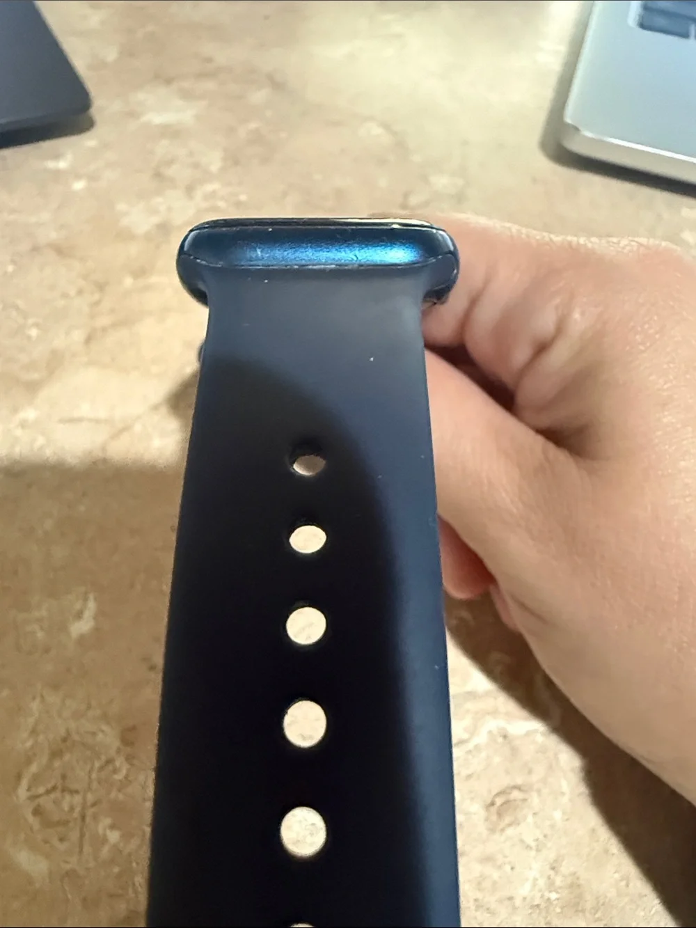 Apple Watch Series 6  Navy Blue Silicone Band